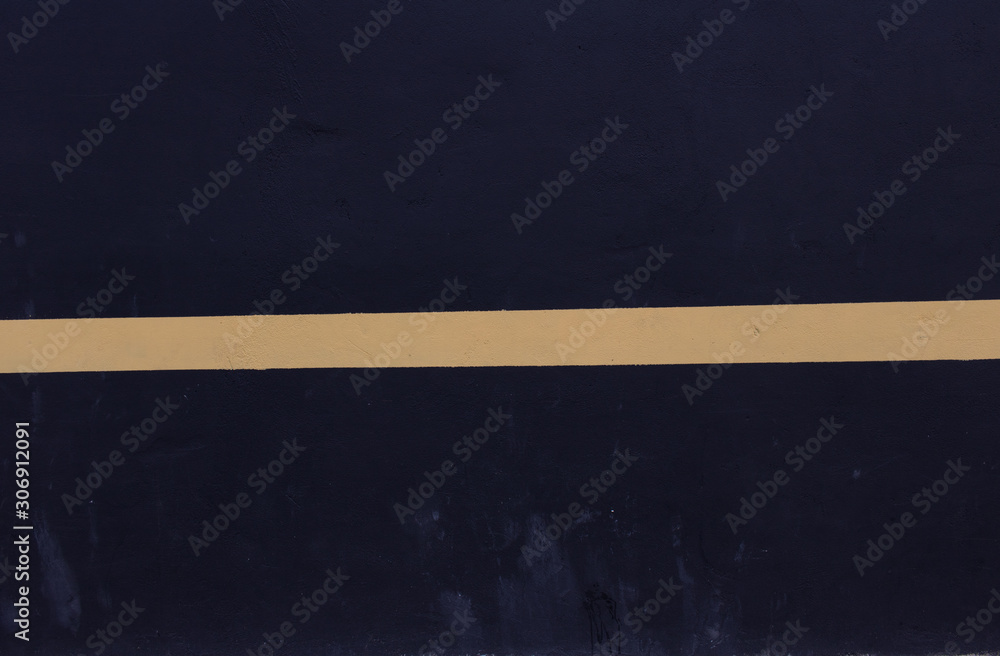 Black Wall with yellow stripe Black Wall with yellow stripe