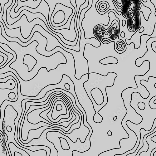 Contour vector illustration. Abstract topographic map background. Geography scheme.
