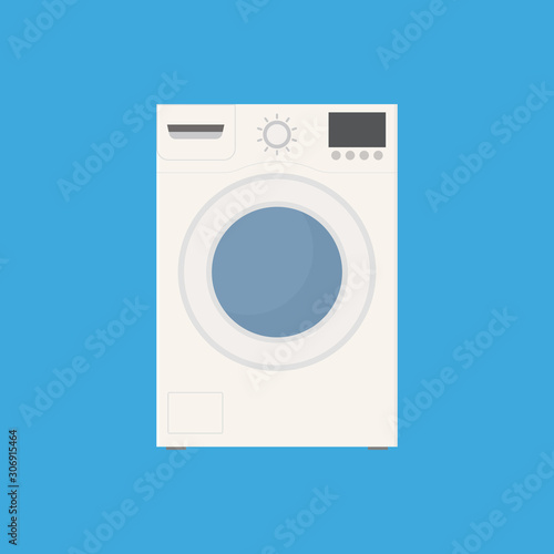 Washing machine icon flat style