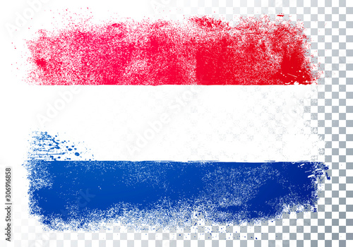Vector Illustration Grunge And Distressed Flag Of Netherlands