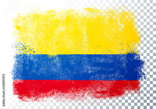Vector Illustration Grunge And Distressed Flag Of Colombia