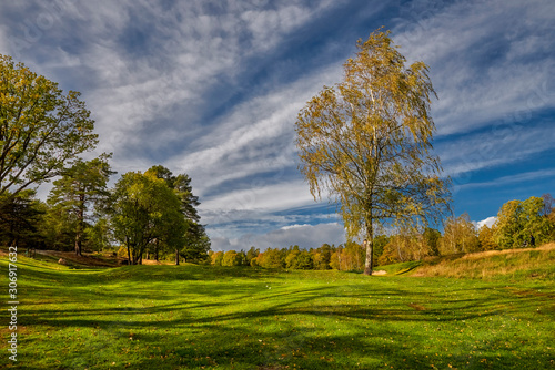 Autumn at the lake - Sweden, Stockholm, around the Bagarmossen district photo