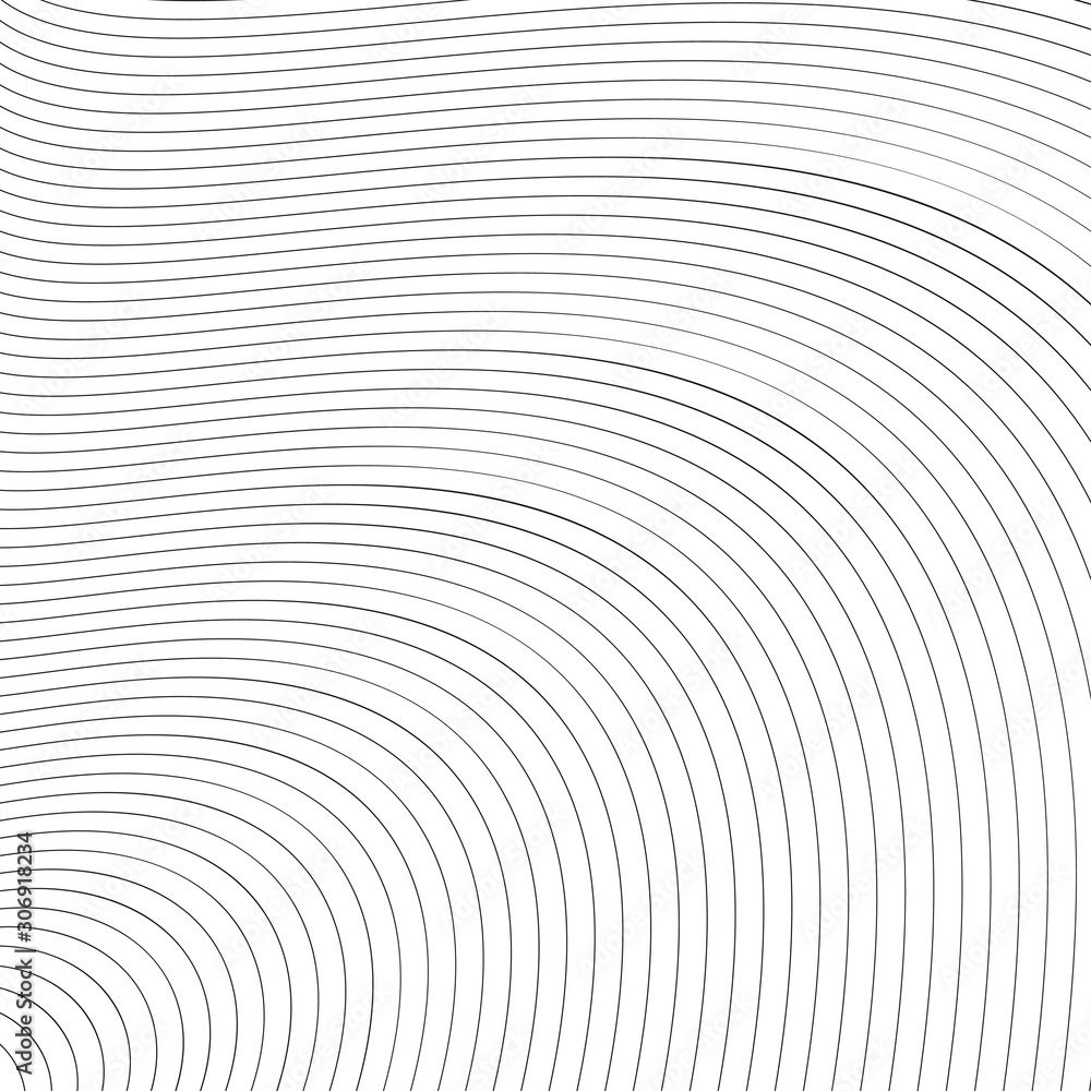Abstract curved lines for graphic design. Vector template. Vector striped wavy background. Optic illusion effect. Abstract curved lines for graphic design. Vector template. Vector striped wavy background. Optic illusion effect.