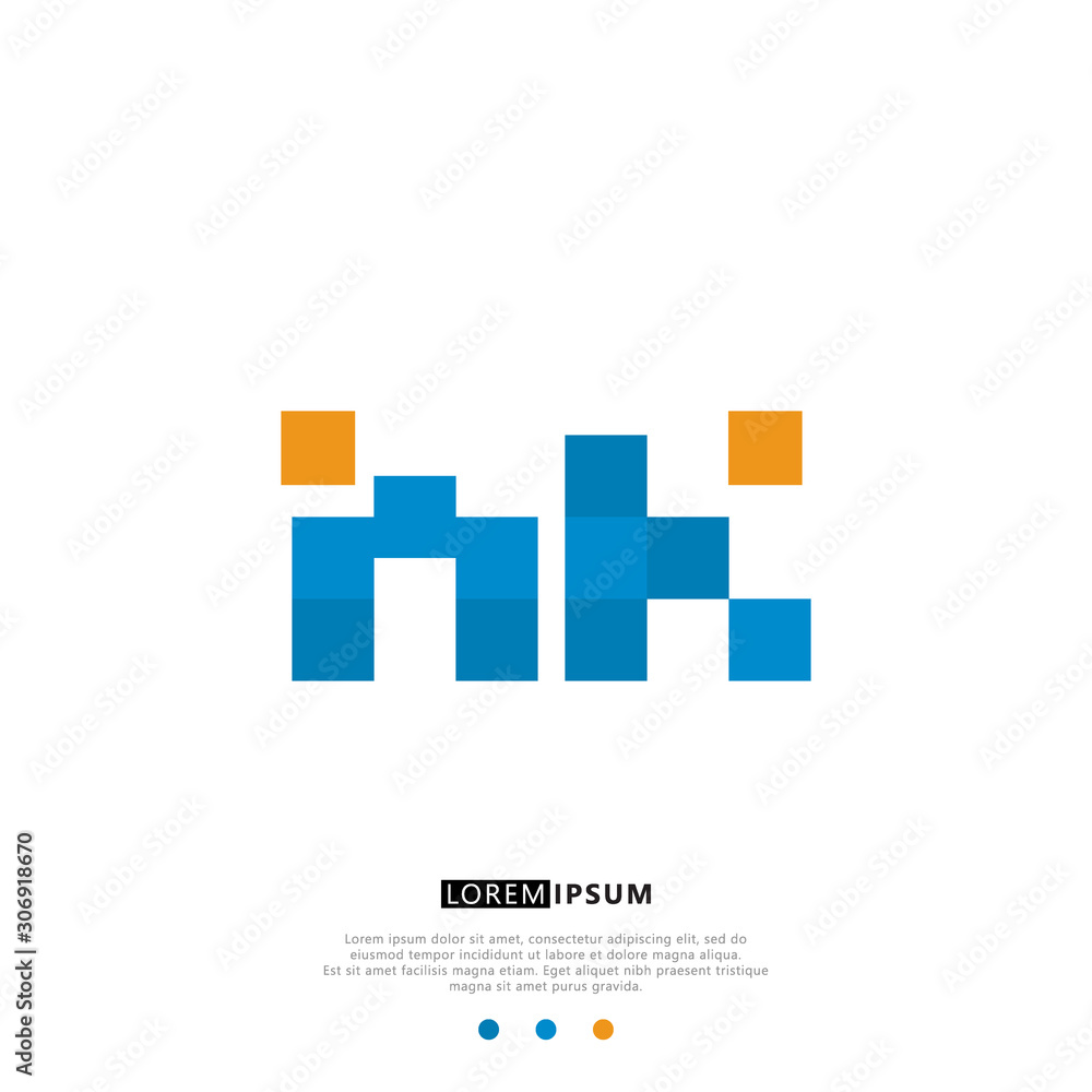 MK M K Logo Monogram with Blue and yellow Colors. modern letter logo design MK M K Logo Monogram with Blue and yellow Colors. modern letter logo design