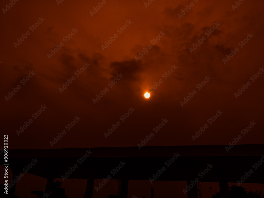Fototapeta premium sunset in the Village