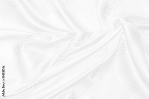 White Cloth background with soft waves.