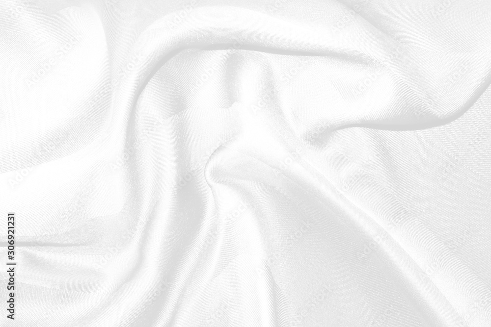 White Cloth background with soft waves.