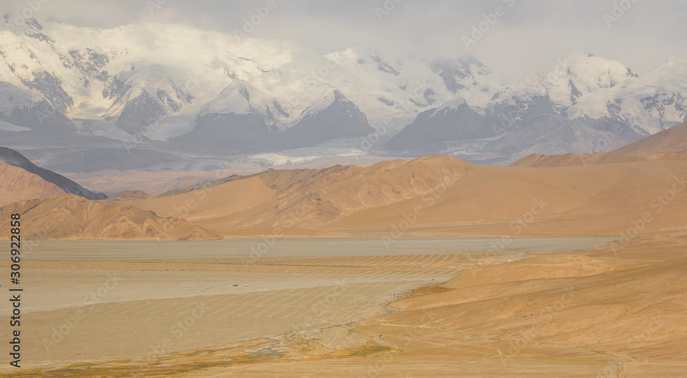 Tashkurgan, China - the road between Kashgar and Tashkurgan offers some amazing sights and colors, and some of the most beautiful mountains in Central Asia