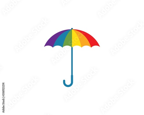 umbrella logo icon vector illustration