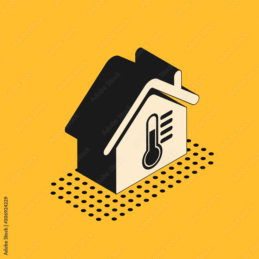 House temperature icon isolated thermometer Vector Image