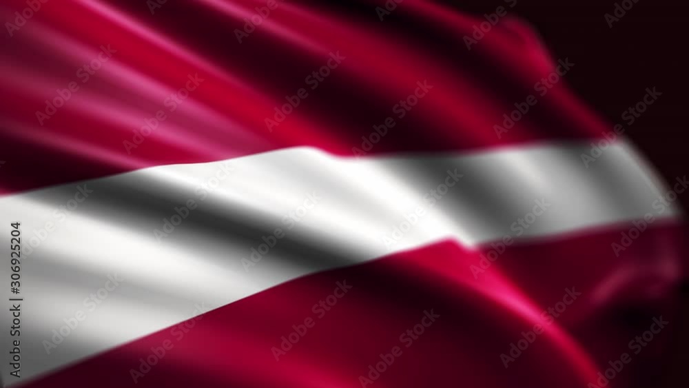 3d render. Flag of Latvia flies in the wind. Seamless loop. 3d render. Flag of Latvia flies in the wind. Seamless loop.