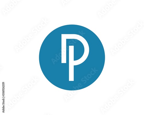 dp letter logo icon illustration vector