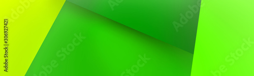 VIBRANT green COLOR ABSTRACT BACKGROUND  layered planes making volumetric simple space