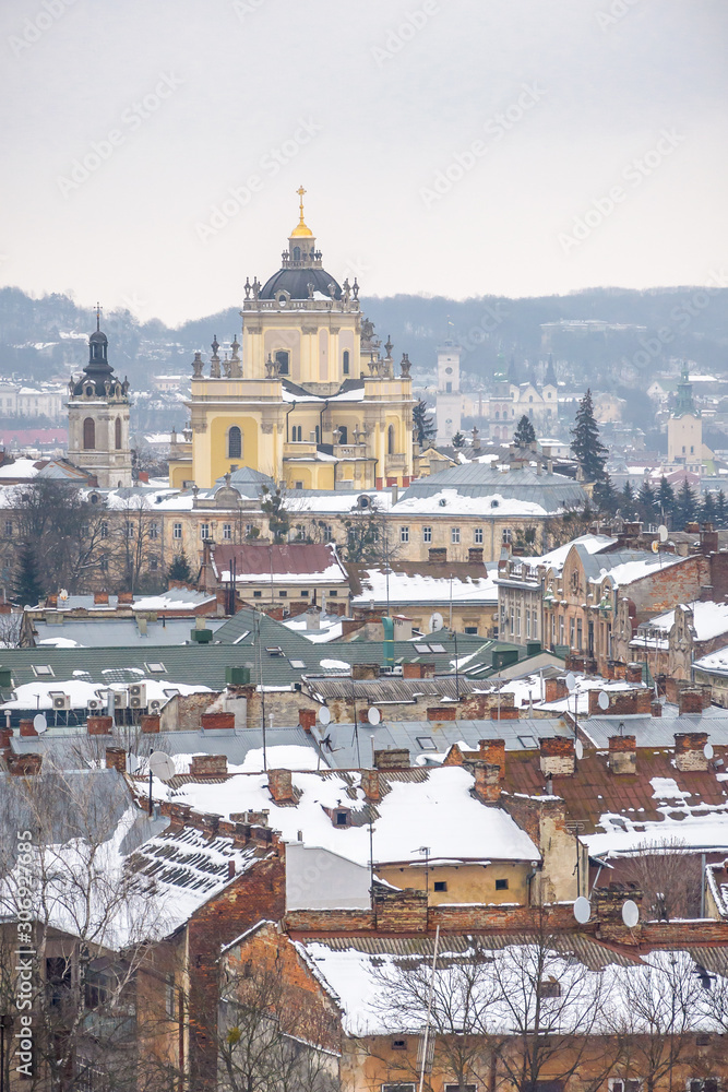 Obraz premium aerial view of city