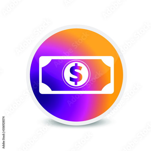 Us dollar Bank icon vector logo art