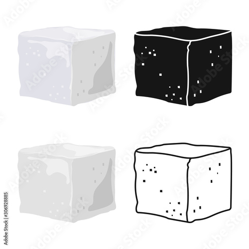 Vector design of stick and sugar icon. Graphic of stick and paper vector icon for stock.