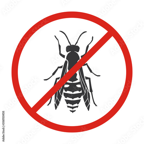 Insect wasp vector icon.Black vector icon isolated on white background insect wasp.