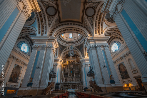 Slika na platnu Zaragoza November 29, 2019, interior of the basilica del Pilar