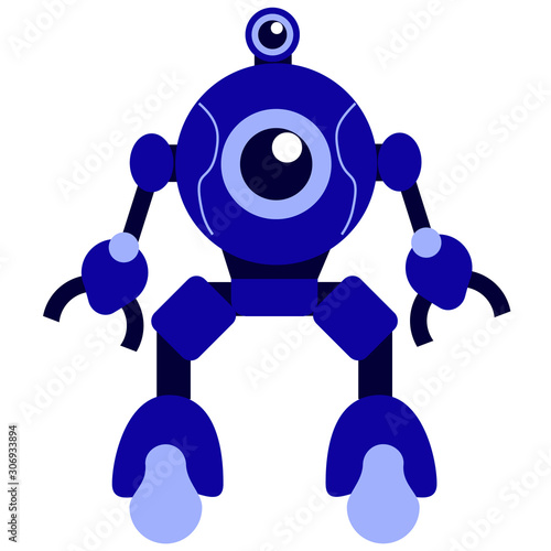 Futuristic robotic character. Idea of automation. Cyborg and humanoid.