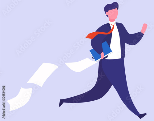 Stress at work and deadline concept