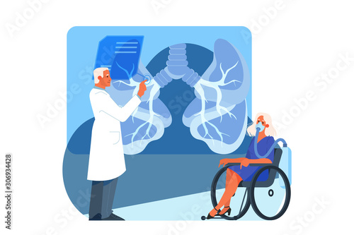 Vector illustration of innovative healthcare. Concept of modern medicine
