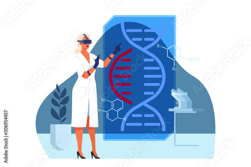 Vector illustration for idea of innovative healthcare and medical research