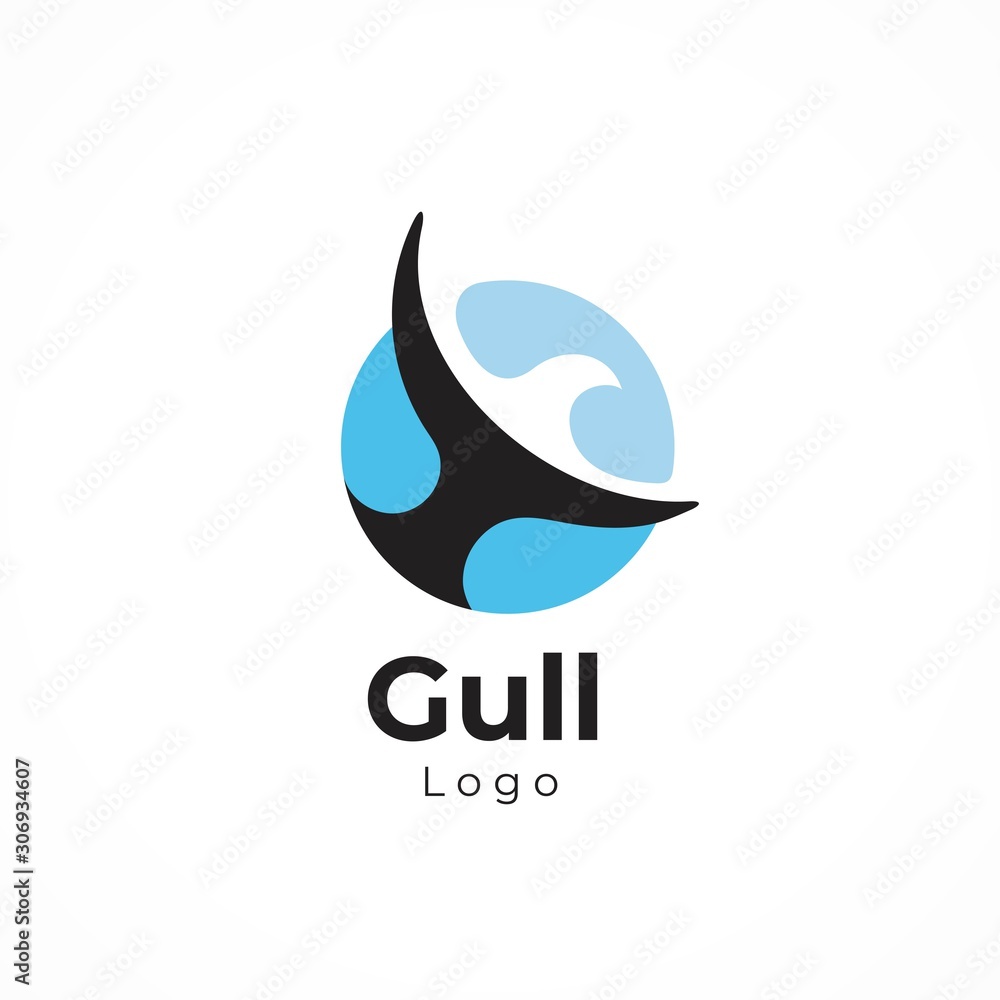 Naklejka premium Cull bird logo vector