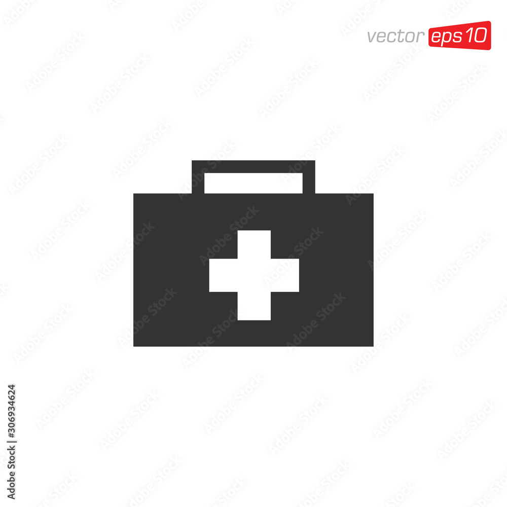 Obraz premium First Aid Kit Icon Design Vector