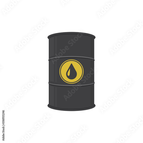 Oil barrel. Abstract concept, icon. Vector illustration.