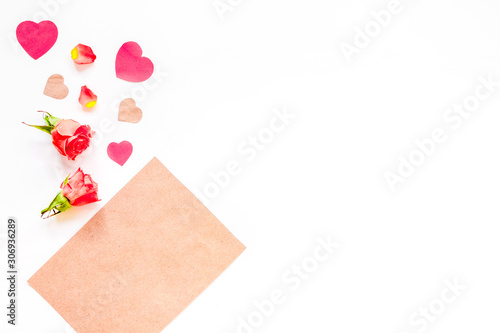 concept of Valentine's Day with heart background mock up