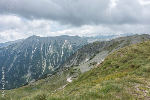 Beautiful majestic bulgarian mountain at national park Pirin. Selective focus.