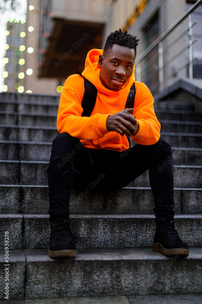 Orange hoodie sweatshirt clearance