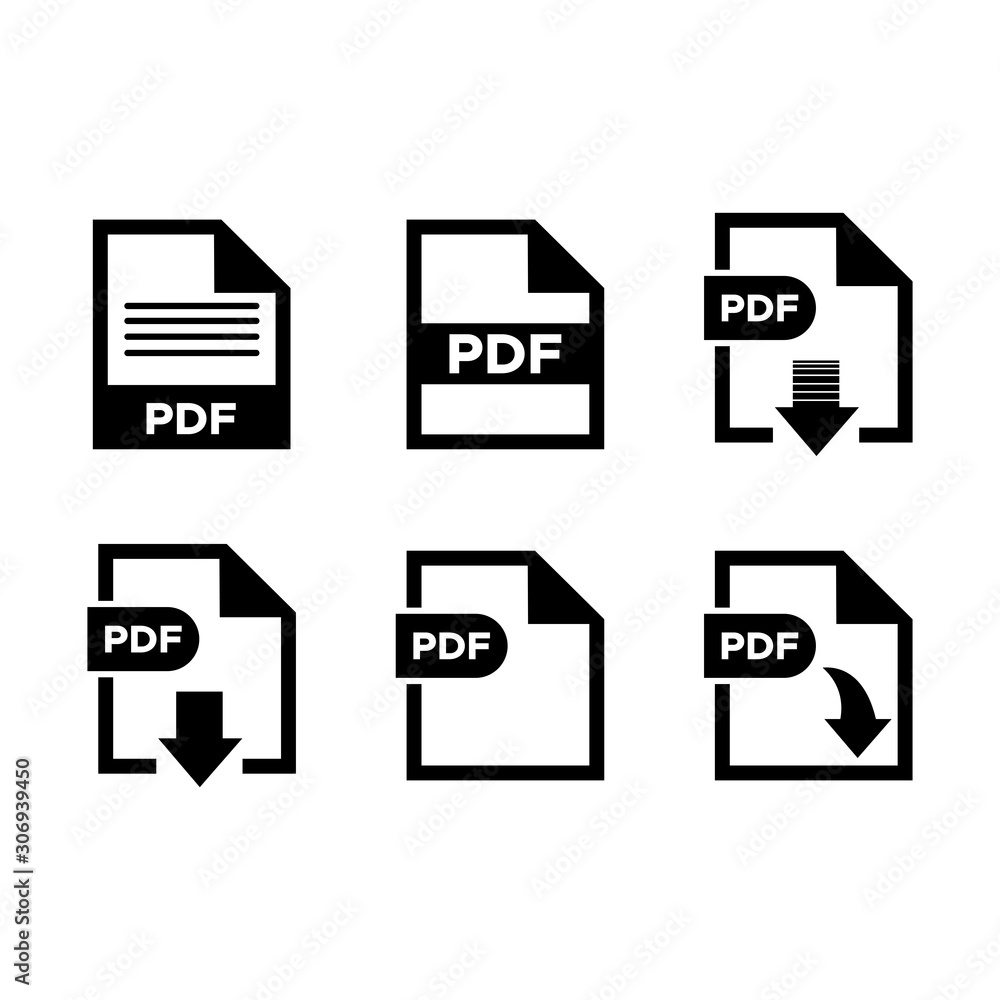 PDF file icon vector design symbol PDF file icon vector design symbol