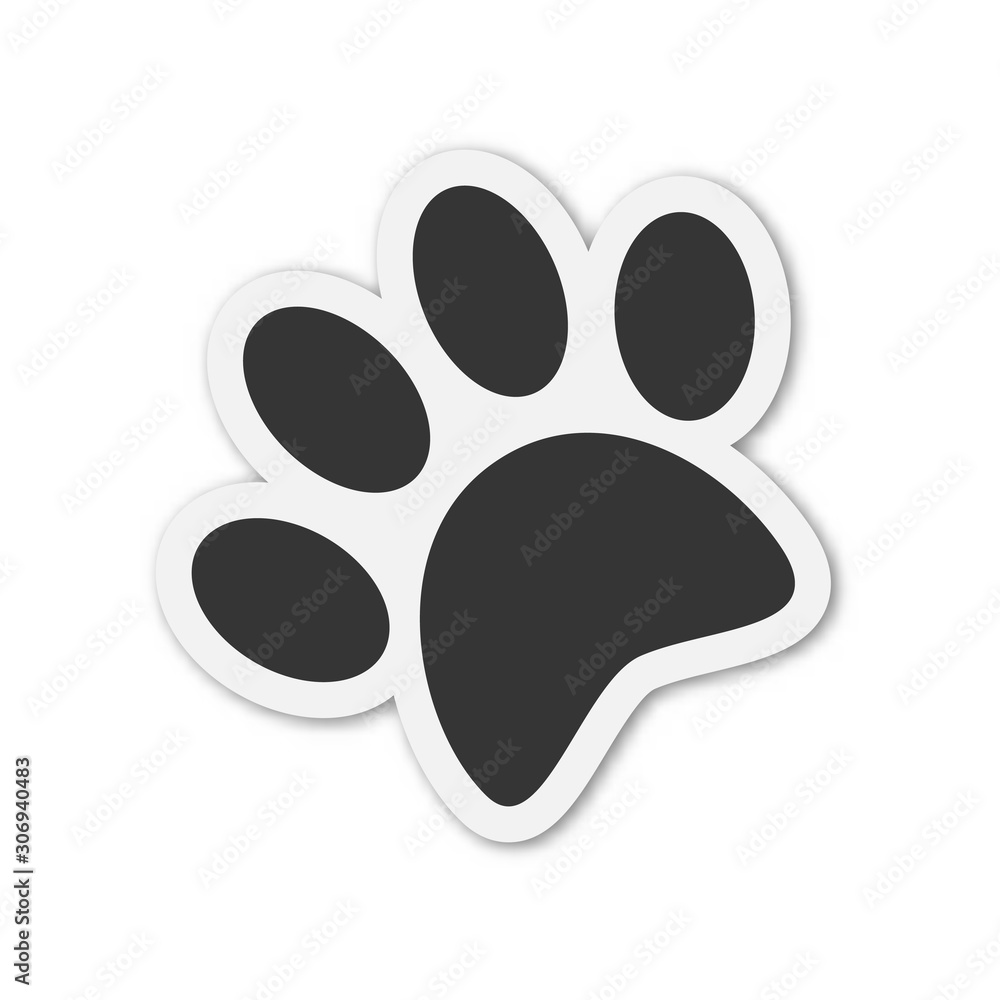 Vector animal Footprint icon isolated. Vector animal Footprint icon isolated.