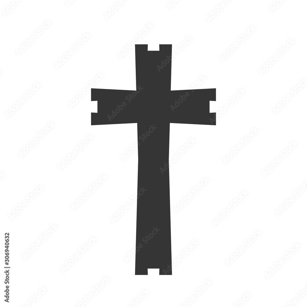 Christian Cross icon - vector.