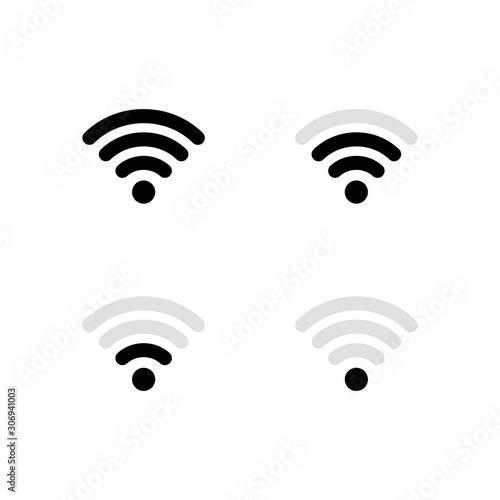 Set of wifi icons vector illustration