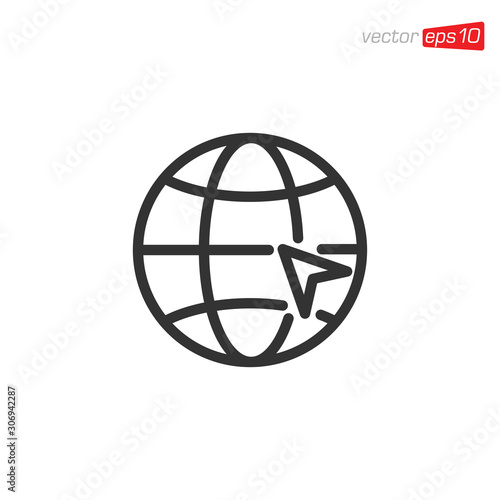 Globe Web Icon Design Vector