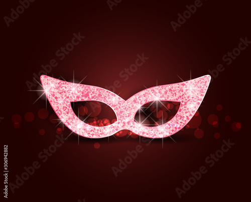 Vector illustration carnival mask. Conceptual design, poster, greeting card, party invitation, banner