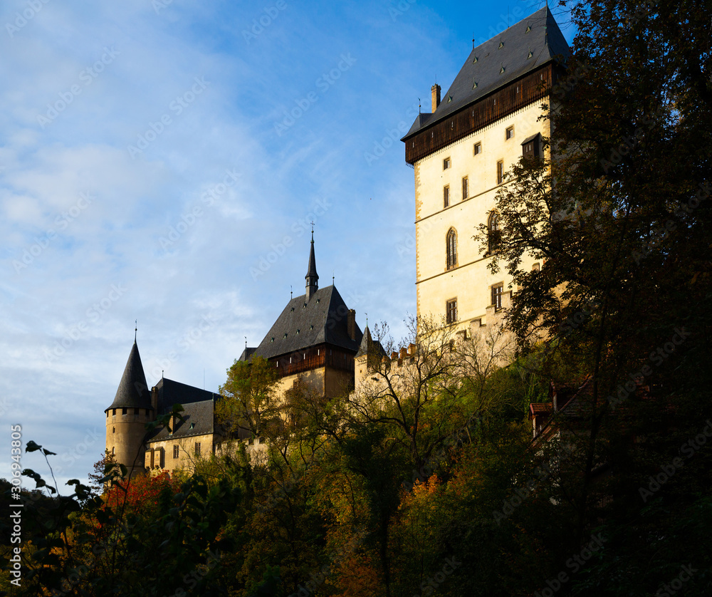 Karlstejn castle towers. Czech Republic