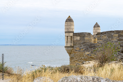 View of Yeni-Kale fortress on banks of Kerch Strait in Crimea. Yenikale (means New Fortress in Turkish) was built by Ottoman Turks in 1699 - 1706 AD photo