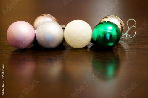 christmas balls on white background
