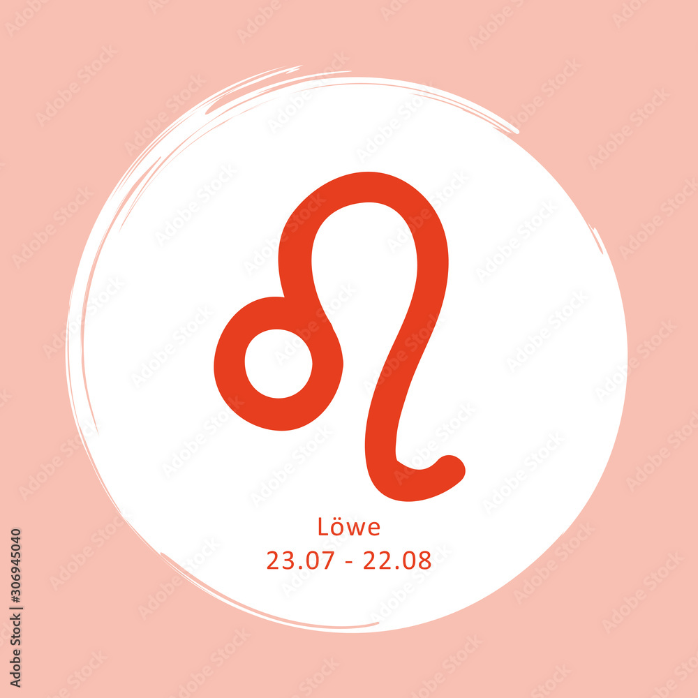 zodiac sign lion horoscope with description and date vector illustration EPS10 zodiac sign lion horoscope with description and date vector illustration EPS10