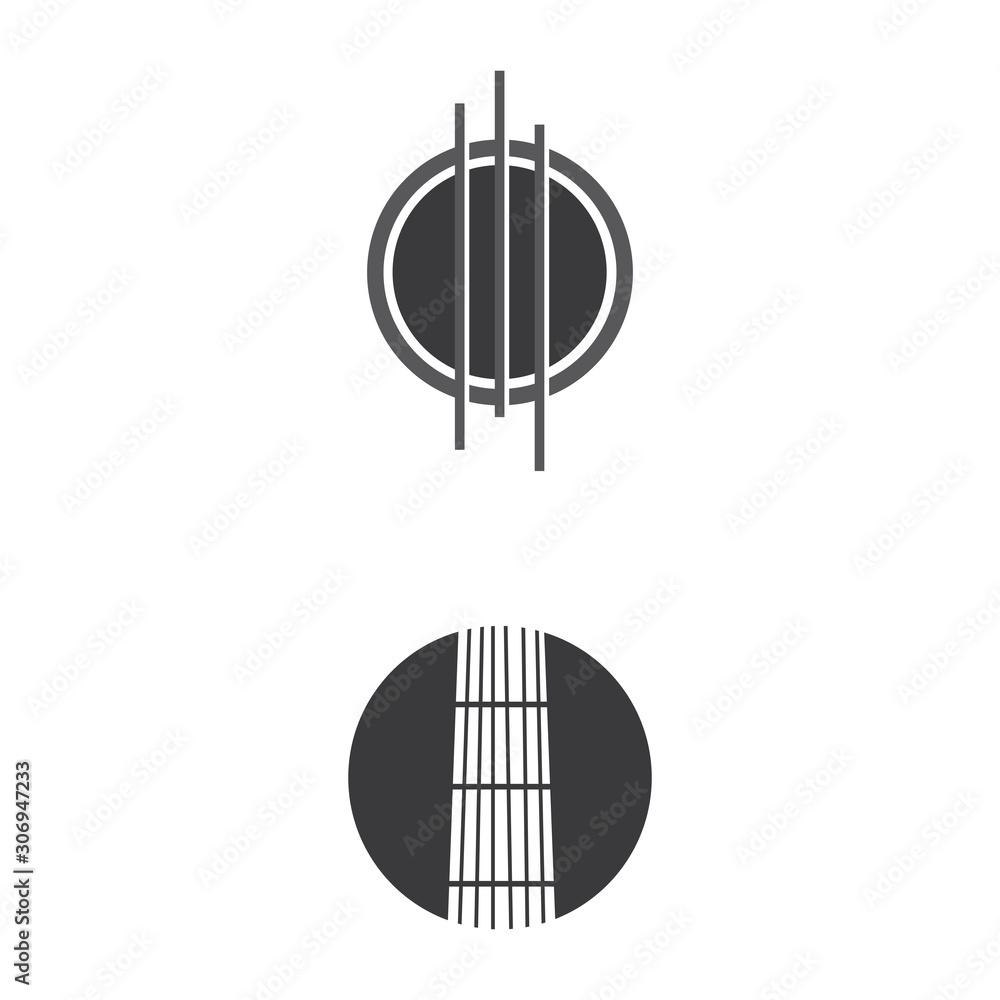 Guitar Wave Logo Template vector symbol Guitar Wave Logo Template vector symbol