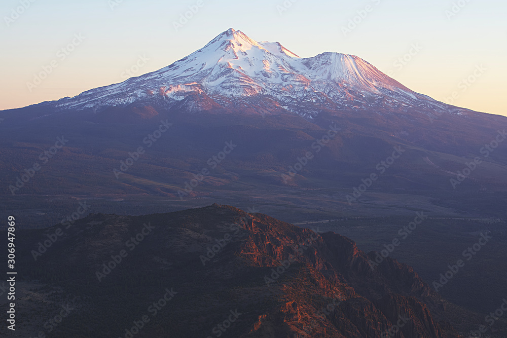 Sunset on Mount Shasta