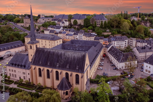 Old Town Luxembourg City from top view