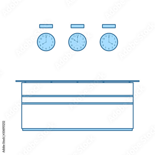 Office Reception Desk Icon