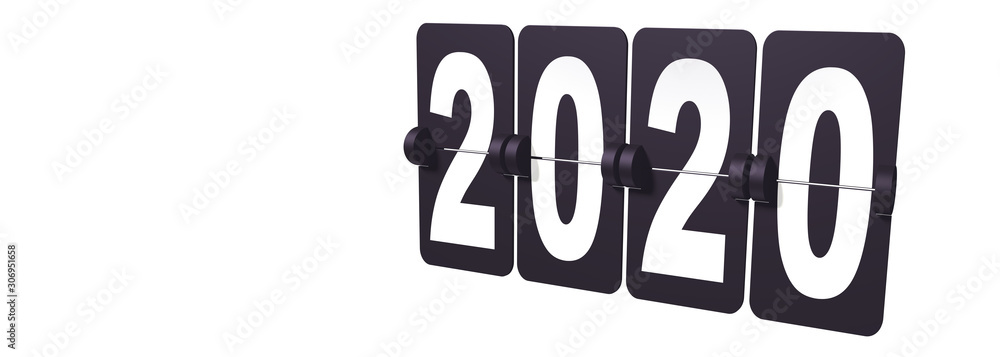Naklejka premium Freues neues Jahr 2020!