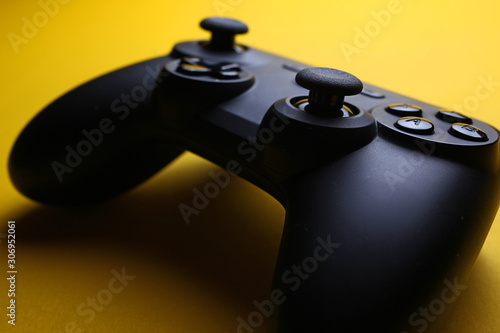game joystick on a yellow background