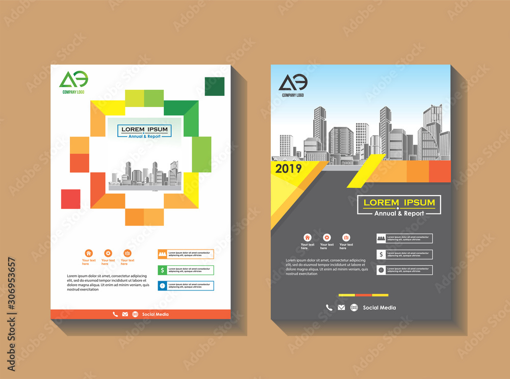 Vector Business brochure, flyers design template, company profile, magazine, poster, annual report, book & booklet cover, with green wavy line, and cityscape vector in background elements, size a4. Vector Business brochure, flyers design template, company profile, magazine, poster, annual report, book & booklet cover, with green wavy line, and cityscape vector in background elements, size a4.