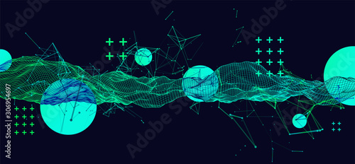 Abstract dark geometric  background. Vector illustration